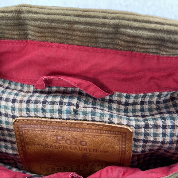 Vintage Polo Ralph Lauren Sportsman Puffer Down Jacket Size XL Leather Trim - Picture 12 of 16